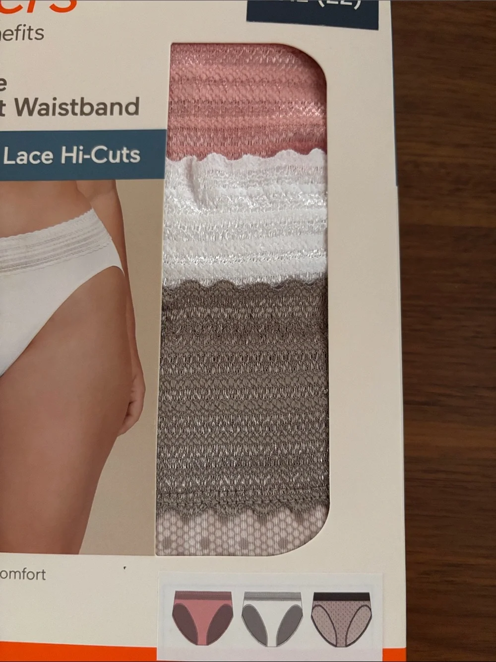WARNERS MICROFIBER AND LACE HI-CUT PANTIES